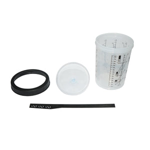 Set di 50 tazze di miscelazione per vernice da 800 ml con tappo filtrante da 125 micron per pistola per verniciatura