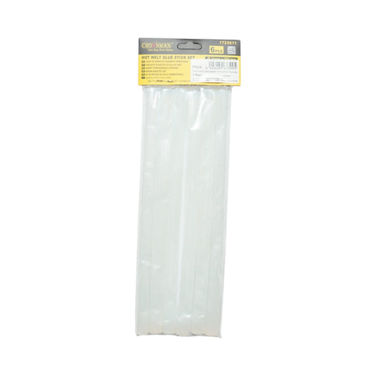 Set di 6 bastoncini di silicone per pistola di incollaggio, dimensioni 11x200 mm, Crownman