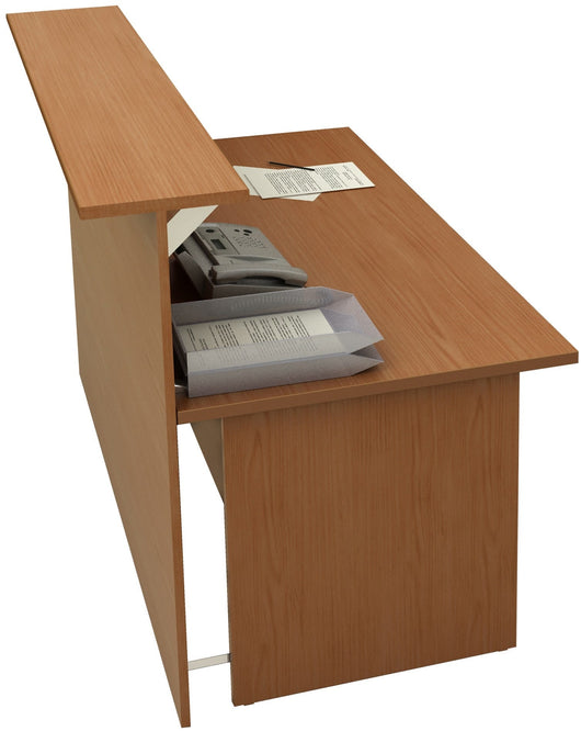 Bancone reception in melaminico verniciato per ufficio cm. 160x96,5x115h