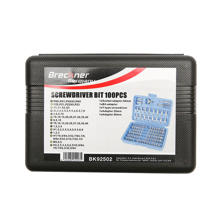 Set di bit per cacciavite 100 pezzi Breckner Germany