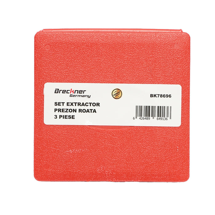 Set di bussole per la rimozione dei prigionieri delle ruote e delle viti usurate, 3 pezzi Breckner Germany