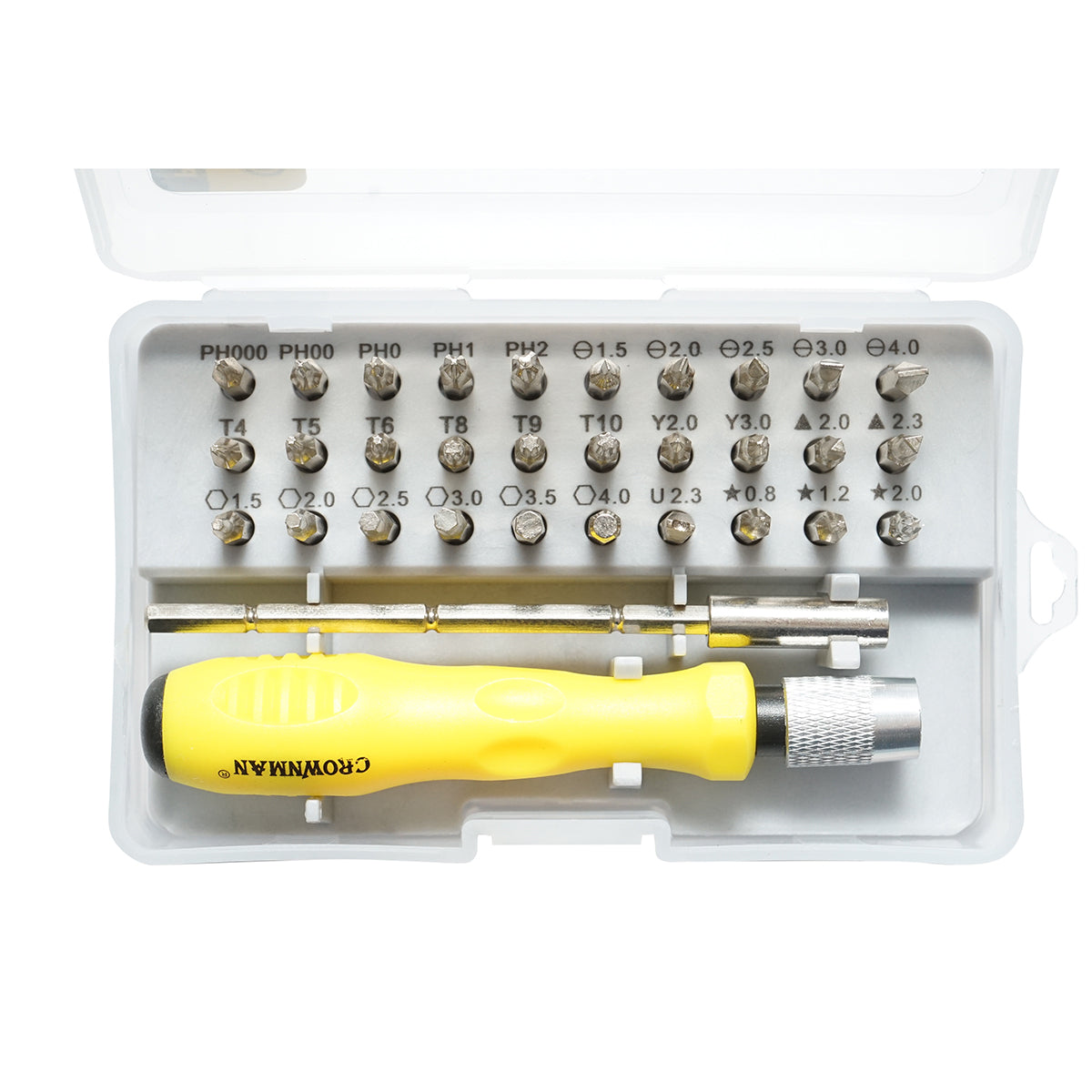 Set di cacciaviti di precisione Crownman da 30 pezzi con punte, Torx, esagonali