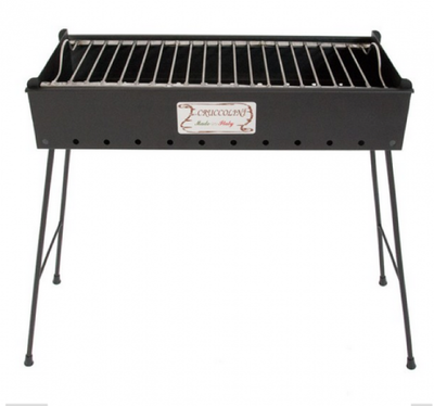 BARBECUE A CARBONE IN FERRO BATTUTO BRIANZA CM. 80X25X71
