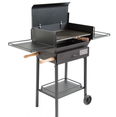 BARBECUE A CARBONE IN FERRO BATTUTO CORTONA CM. 99X40X118H
