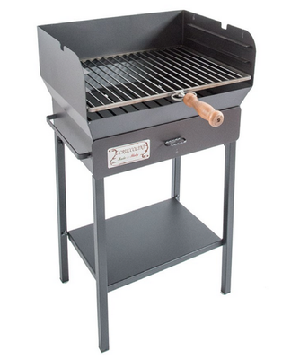 BARBECUE A CARBONE IN FERRO BATTUTO LIVORNO CM. 50X40X92H