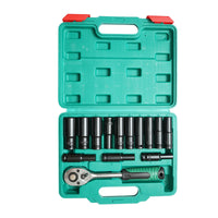 Set di chiavi a bussola a percussione lunghe da 14 pezzi con cricchetto Breckner Germany