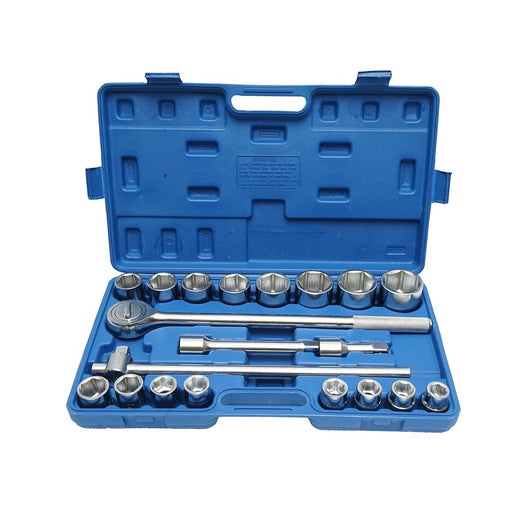 Set di chiavi a bussola con cricchetto da 3/4 pollici, bussole 19-50mm., Set chiave 21 pezzi cricchetto bussola prolunghe BRECKNER GERMANY