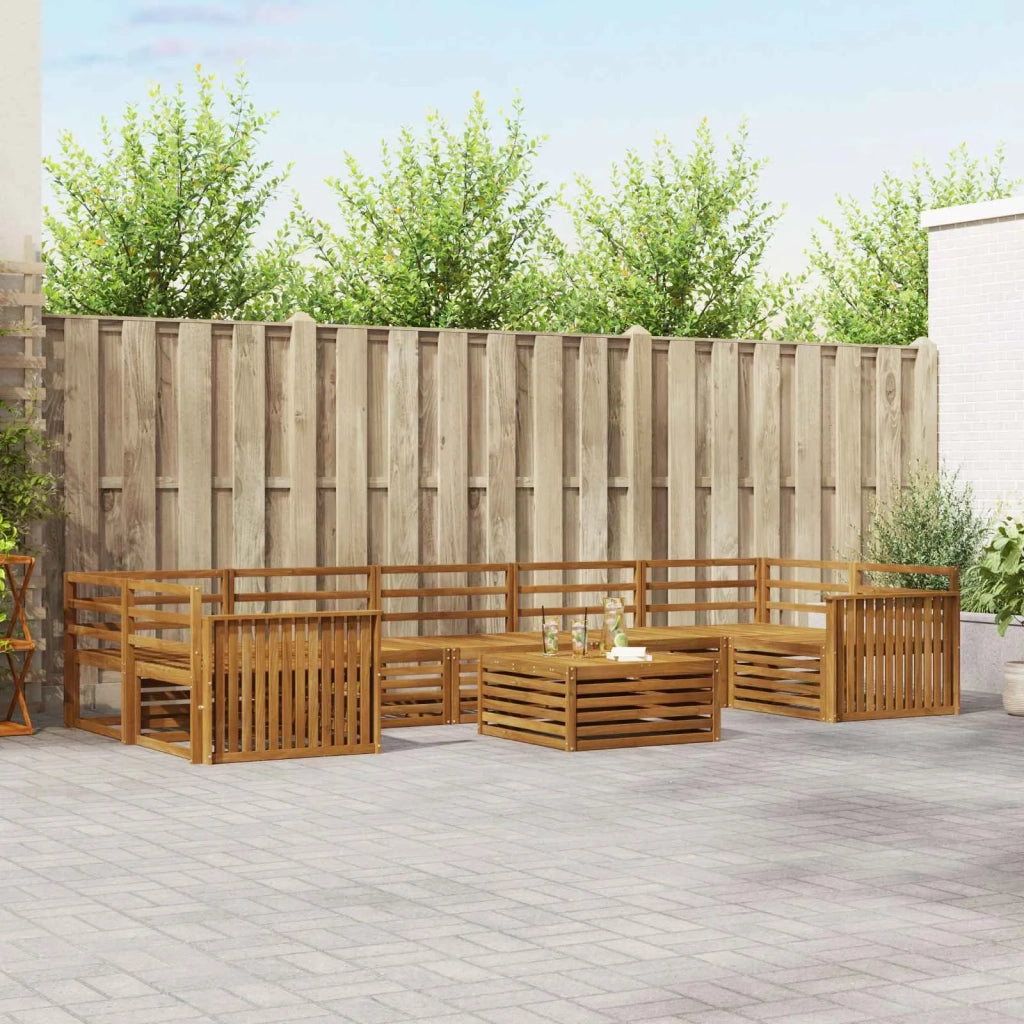 Set di divani da esterno 8 pcs Naturale