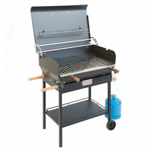BARBECUE A GAS CON PIETRA LAVICA MODELLO PROFESSIONAL FERRO BATTUTO
