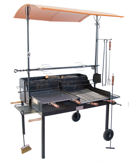 BARBECUE A LEGNA E CARBONELLA MODELLO FUOCONE TUSCANY 50 PERSONE