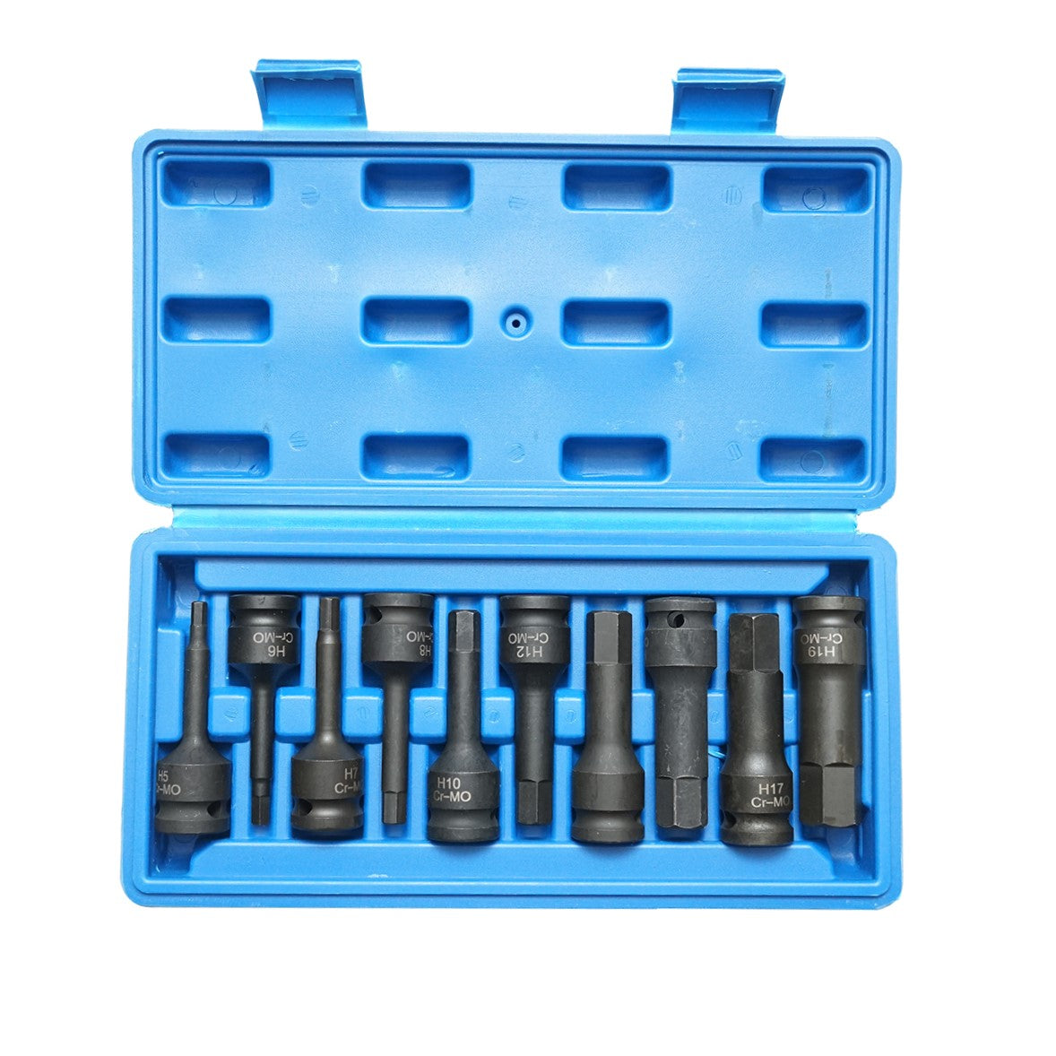 Set di chiavi a bussola da impatto esagonali con profilo Torx, 10 pezzi, Breckner Germany