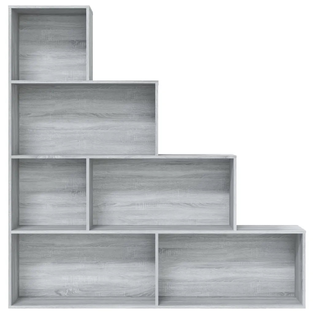 Libreria-Scaffale per Libri-Mobile di Stoccaggio Grigio Sonoma 155x24x160 cm