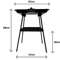 Barbecue Elettrico KIT 2200W Griglia Regolabile Senza Fumo Facile Pulizia