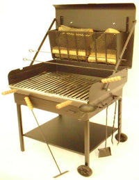 BARBECUE LEGNA/CARBONELLA MODELLO GRAN RISTORO IN FERRO BATTUTO