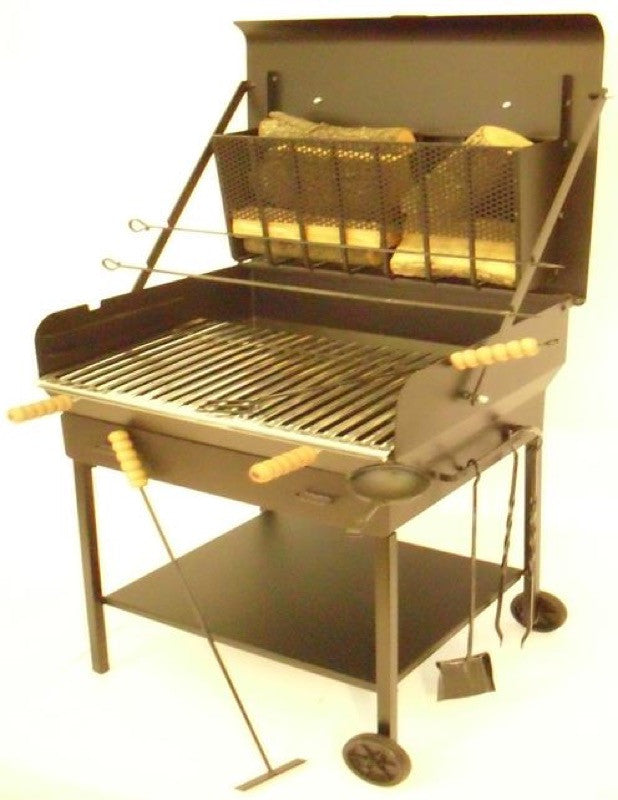 BARBECUE LEGNA/CARBONELLA MODELLO GRAN RISTORO IN FERRO BATTUTO