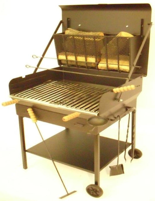 BARBECUE LEGNA/CARBONELLA MODELLO GRAN RISTORO IN FERRO BATTUTO