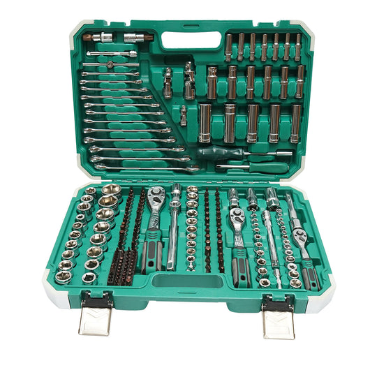 Set di chiavi a bussola, esagonale, presa profonda 4-32 mm, chiavi fisse 8-19 mm, inserti, torx, esagonali, scanalati 218 pezzi Breckner Germany