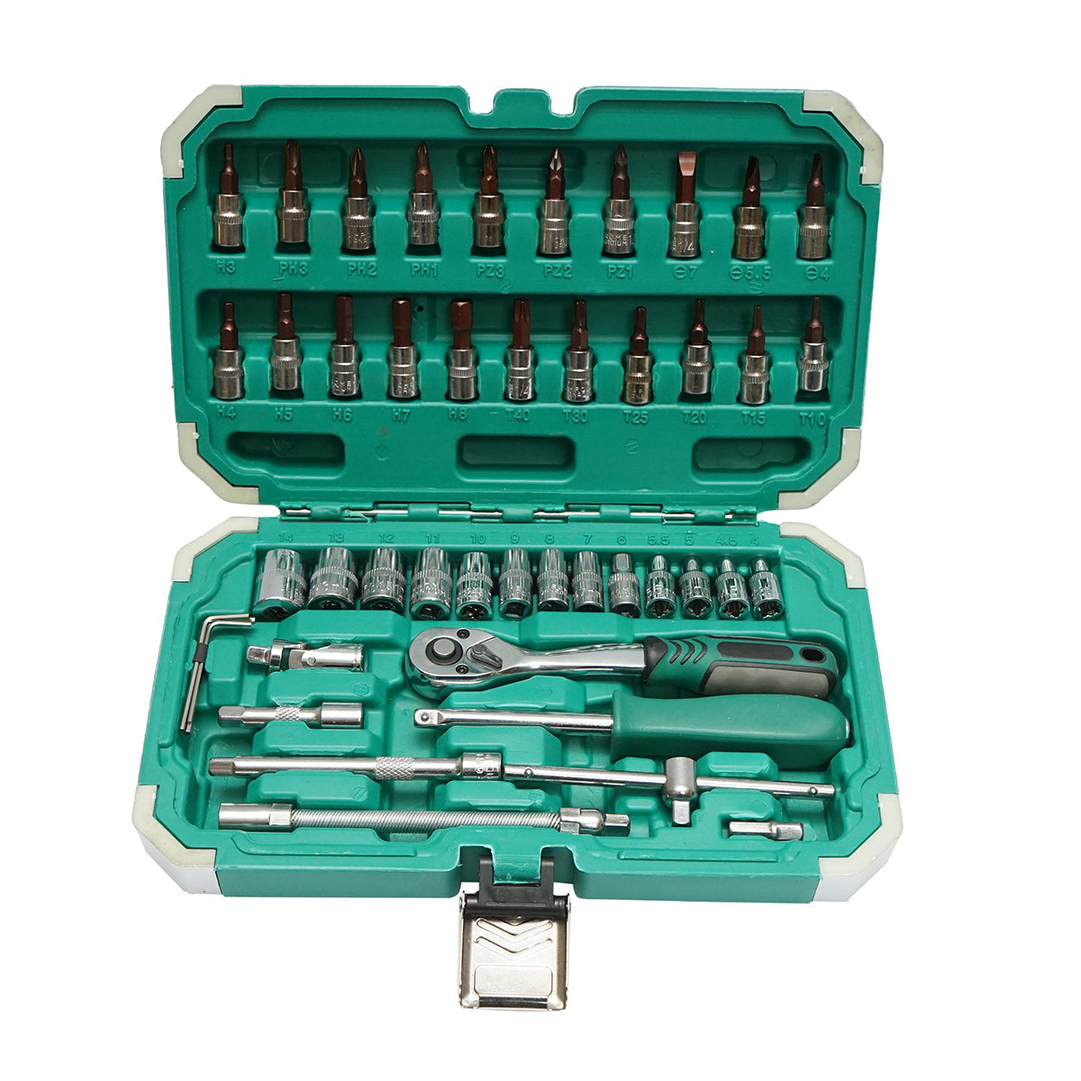 Set di chiavi a bussola, torx, esagonali con cricchetto 46 pezzi Breckner Germany