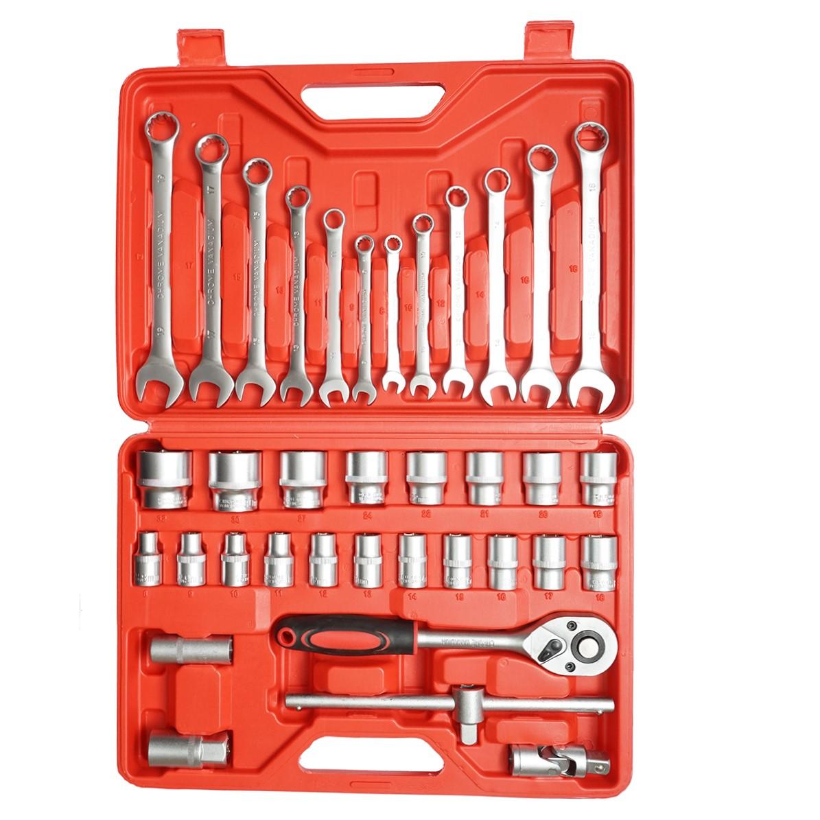 Set di chiavi a cricchetto bussola combinate 37 pezzi Set di chiavi 37 pezzi Breckner Germany