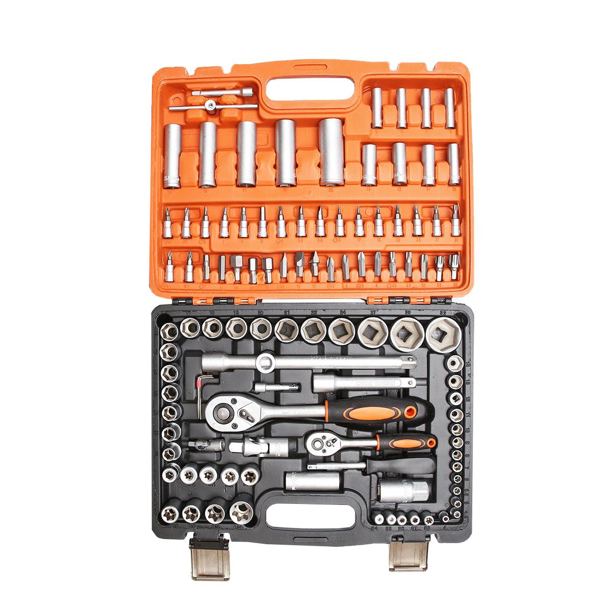 Set di chiavi a cricchetto da 108 pezzi KIT Chiavi A Bussola Cricchetto Cacciavite 108 pezzi Breckner Germany