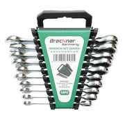 Set di chiavi combinate fisse e inelari con cricchetto 8-19mm, 10 pezzi, Breckner Germany