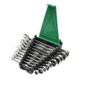 Set di chiavi combinate fisse e inelari con cricchetto 8-19mm, 10 pezzi, Breckner Germany