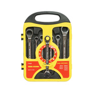 Set di chiavi combinate fisse e inelari con cricchetto 8-19mm, 7 pezzi, Breckner Germany