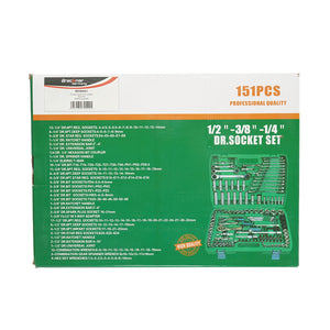 Set di chiavi combinate, a bussola, aperte, torx, esagonali, a cricchetto, 151 pezzi Breckner Germany