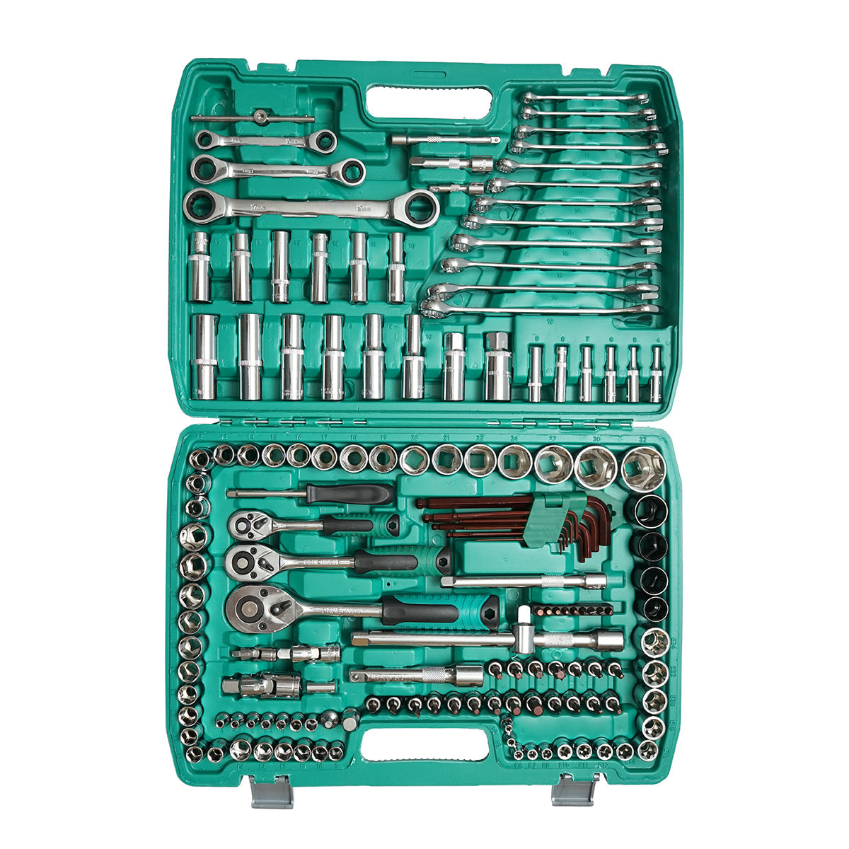 Set di chiavi combinate, a bussola, aperte, torx, esagonali, a cricchetto, 151 pezzi Breckner Germany