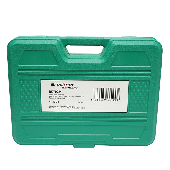 Set di chiavi per filtri dell'olio, 24 pezzi, Breckner Germany