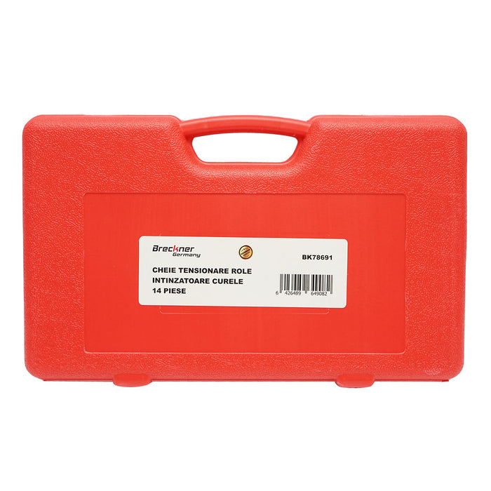 Set di chiavi per tendere rulli tendicinghia e cinghie di distribuzione, 14 pezzi, Breckner Germany