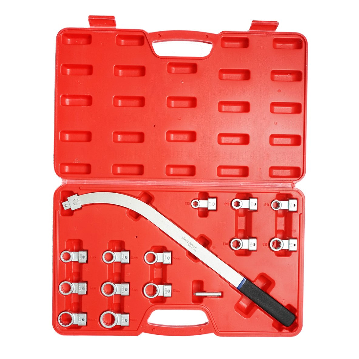 Set di chiavi per tendere rulli tendicinghia e cinghie di distribuzione, 14 pezzi, Breckner Germany