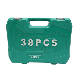 Set di chiavi tubolari 8-32mm e chiavi fisse combinate 8-19mm, con cricchetto, 38 pezzi, Breckner Germany