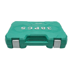 Set di chiavi tubolari 8-32mm e chiavi fisse combinate 8-19mm, con cricchetto, 38 pezzi, Breckner Germany