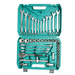 Set di chiavi tubolari 8-32mm e chiavi fisse combinate 8-24mm, con cricchetto e 41 pezzi, Breckner Germany