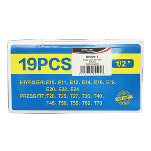 Set di chiavi tubolari E-Torx, profilo bit TX, 19 pezzi, Breckner Germany