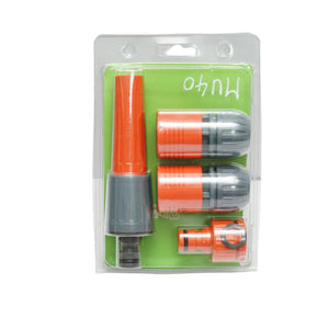 Set di connettori con testa regolabile 1/2 per tubo da giardino.