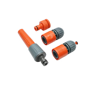 Set di connettori con testa regolabile 1/2 per tubo da giardino.