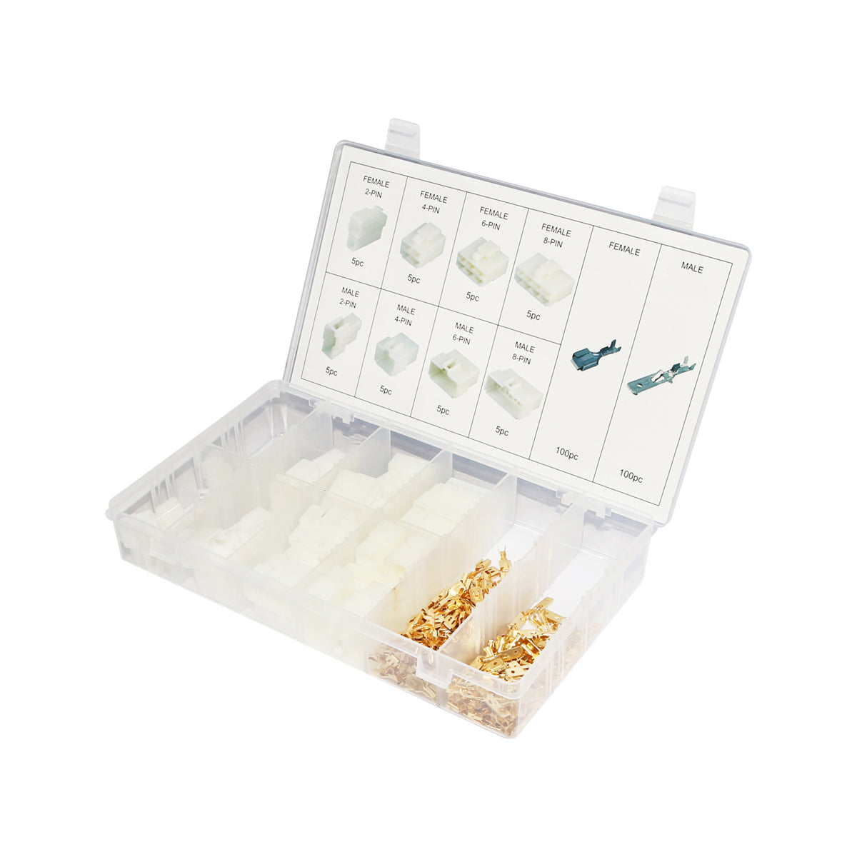 Set di connettori elettrici e isolatori, 240 pezzi.