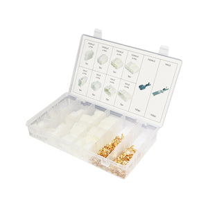 Set di connettori elettrici e isolatori, 240 pezzi.