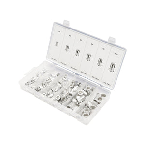 Set di dadi ribattini con bordo in alluminio, 150 pezzi