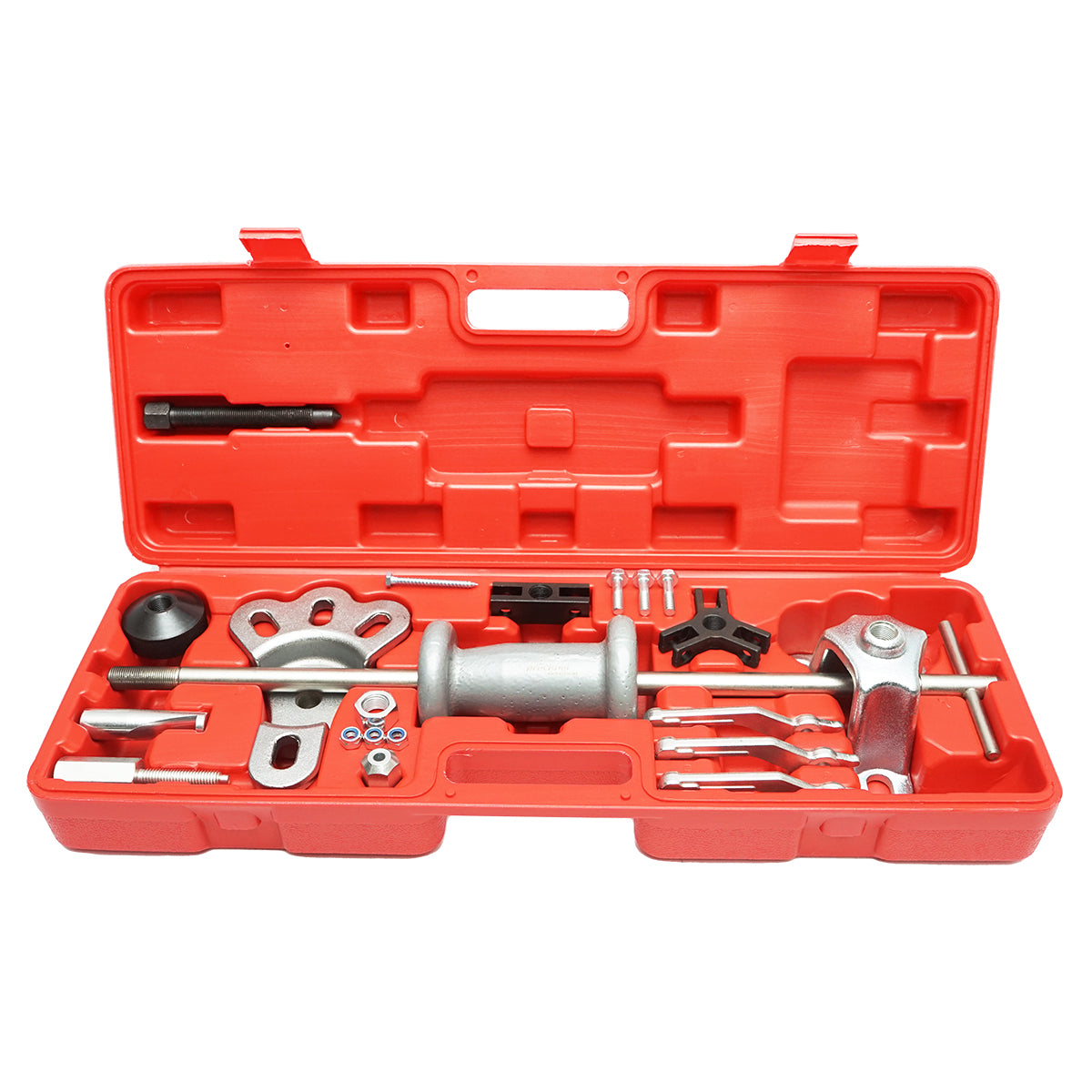 Set di estrattori per mozzi e cuscinetti con martello scorrevole, 18 pezzi Breckner Germany