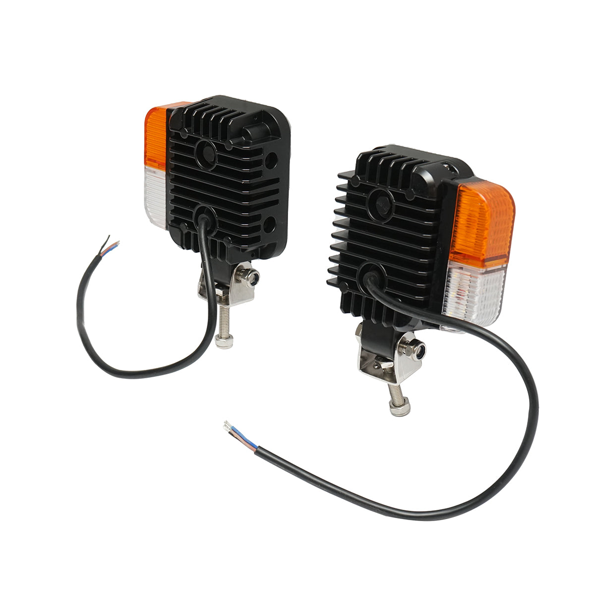 Set di fari universali per trattore, sinistra e destra, con LED 10-80V, temperatura colore 6000K, posizioni LED da 3W e segnalazione LED da 3W, Breckner Germany