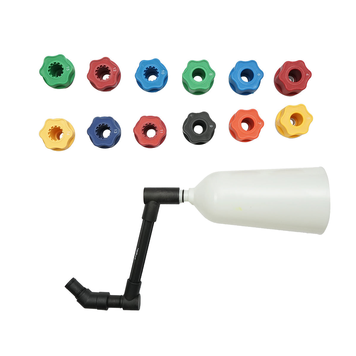 Set di imbuto e adattatori speciali per cambio olio, 15 pezzi Breckner Germany