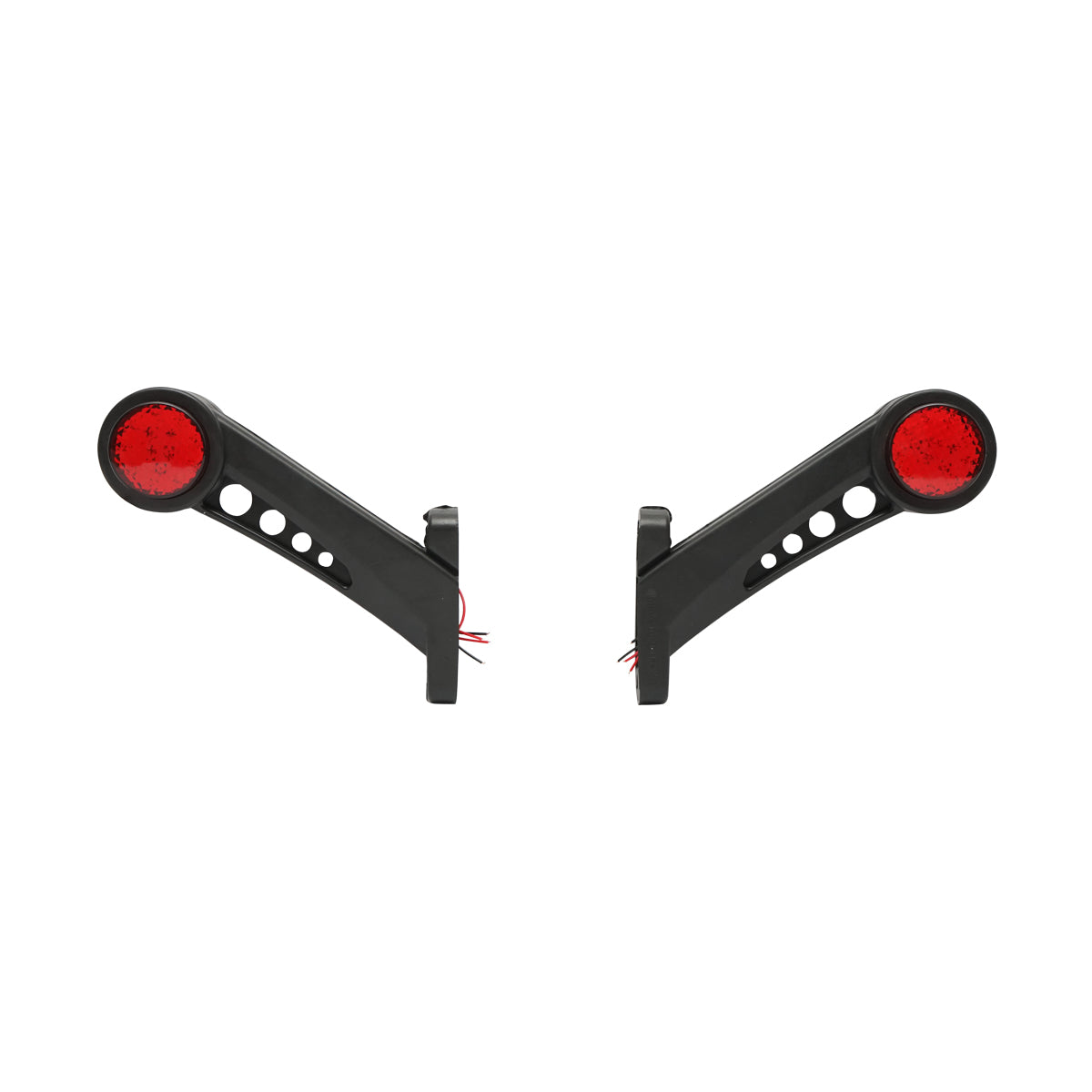 Set di lampade laterali  con LED, 12-24V, rosso-bianco, PVC elastico, Breckner Germany