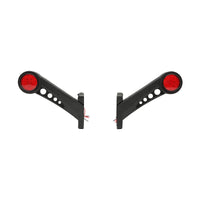 Set di lampade laterali  con LED, 12-24V, rosso-bianco, PVC elastico, Breckner Germany