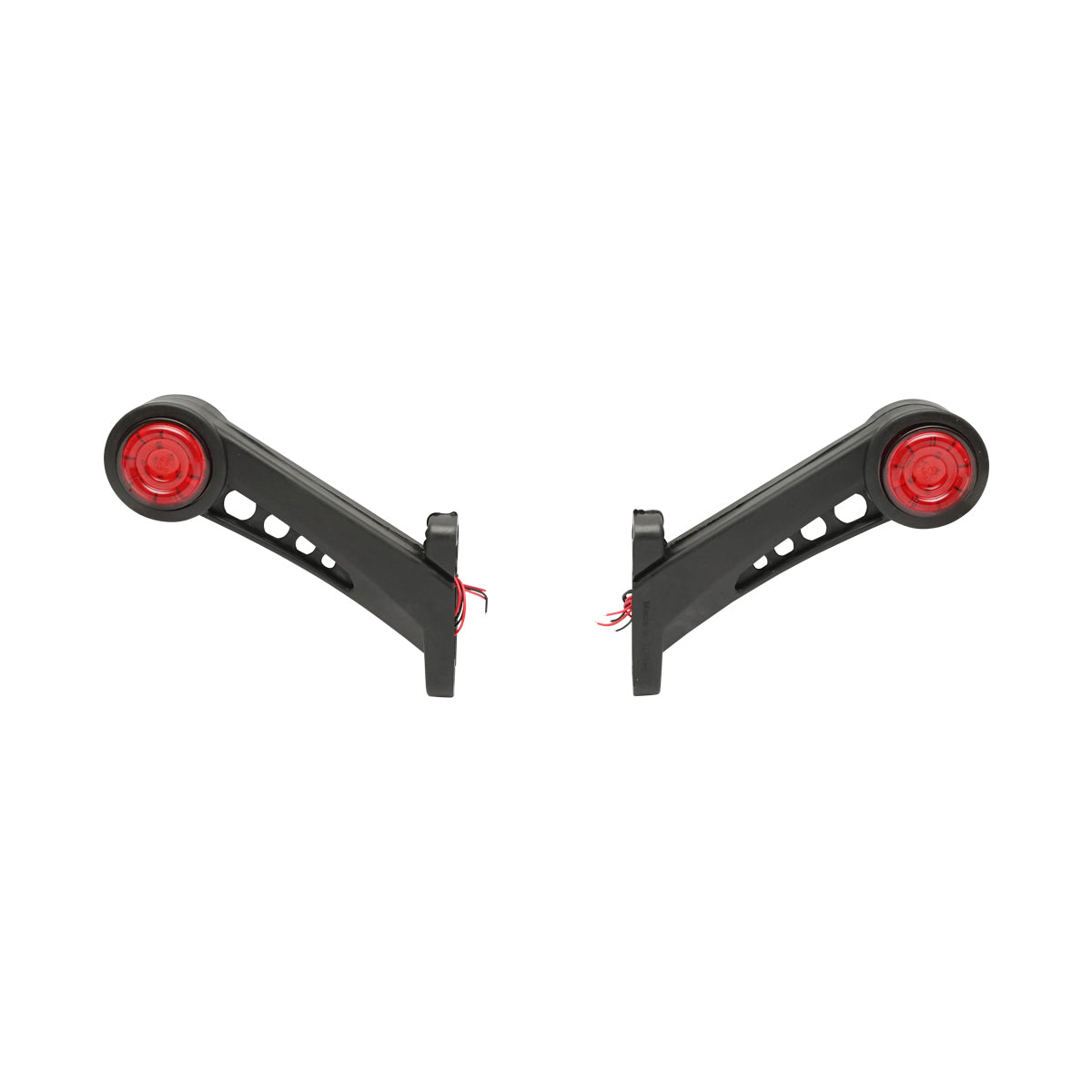 Set di lampade laterali  con LED, 12-24V, rosso-bianco, PVC elastico, Breckner Germany.