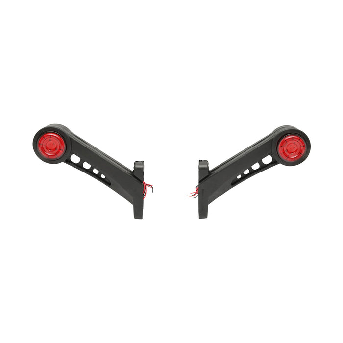 Set di lampade laterali  con LED, 12-24V, rosso-bianco, PVC elastico, Breckner Germany.