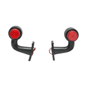 Set di lampade laterali con LED NEON, 12-24V, rosso-bianco, Breckner Germany