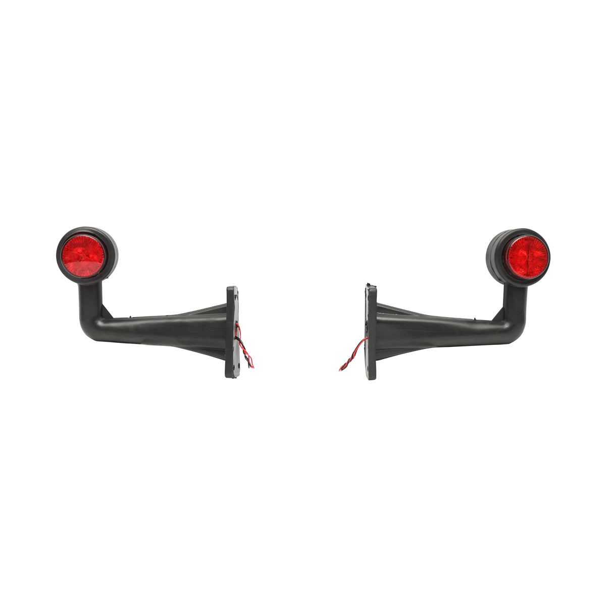 Set di lampade laterali con LED, 12-24V, rosso-bianco, Breckner Germany